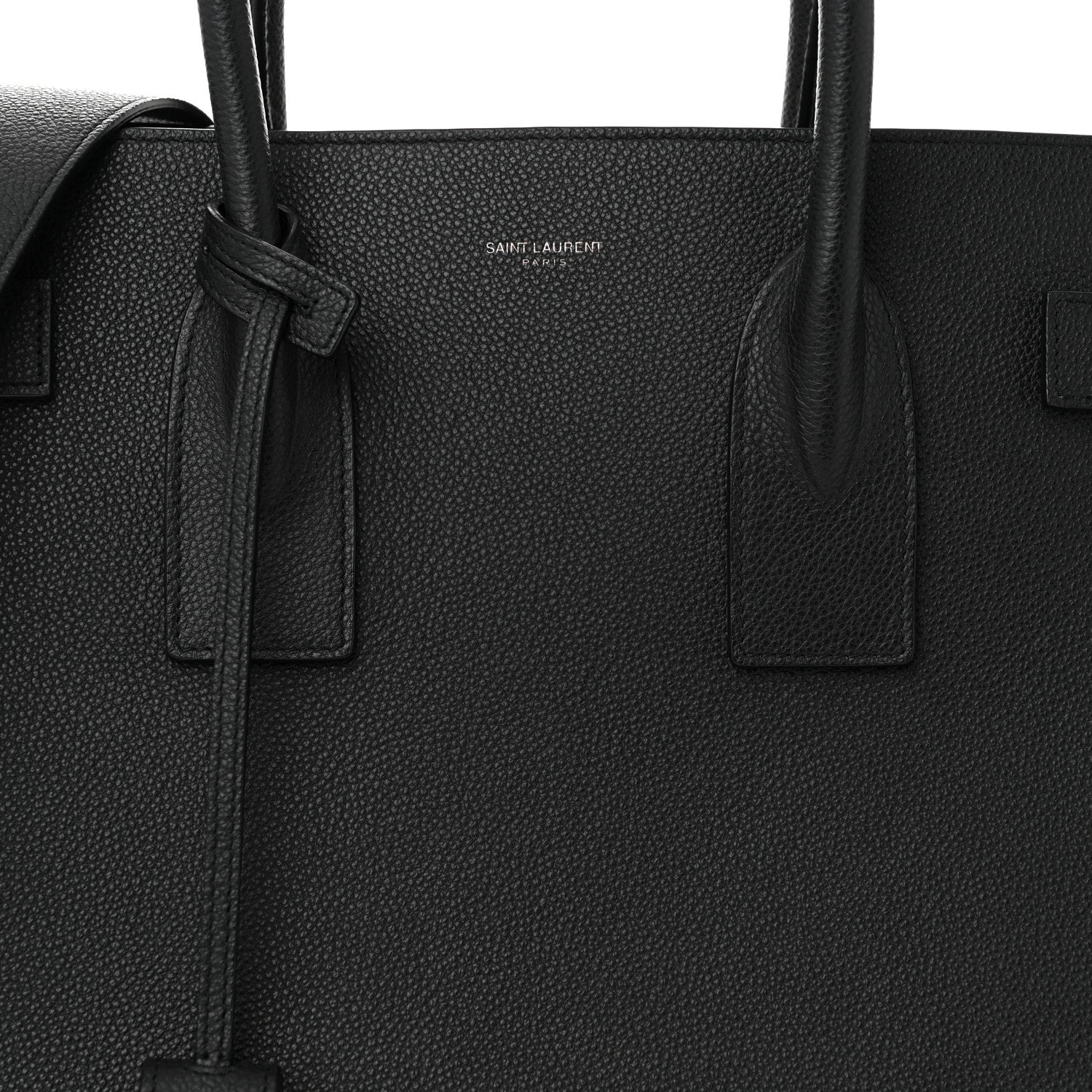 Saint Laurent Grained Calfskin Large Sac De Jour Carryall Black 7 of 9