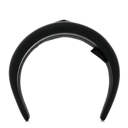 Prada Re-Nylon Metal Triangle Logo Headband Black 1 of 5
