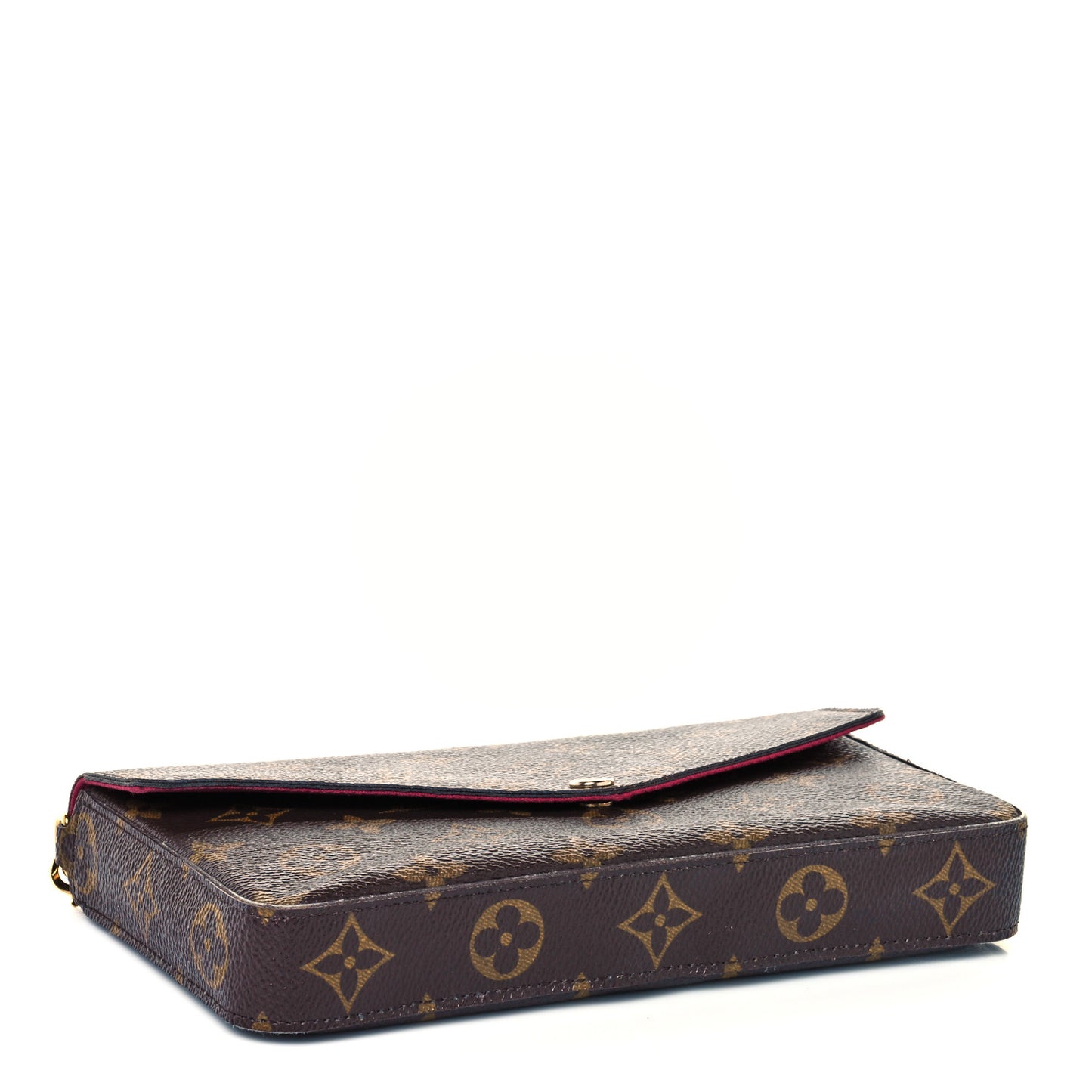Monogram Pochette Felicie Chain Wallet Fuchsia