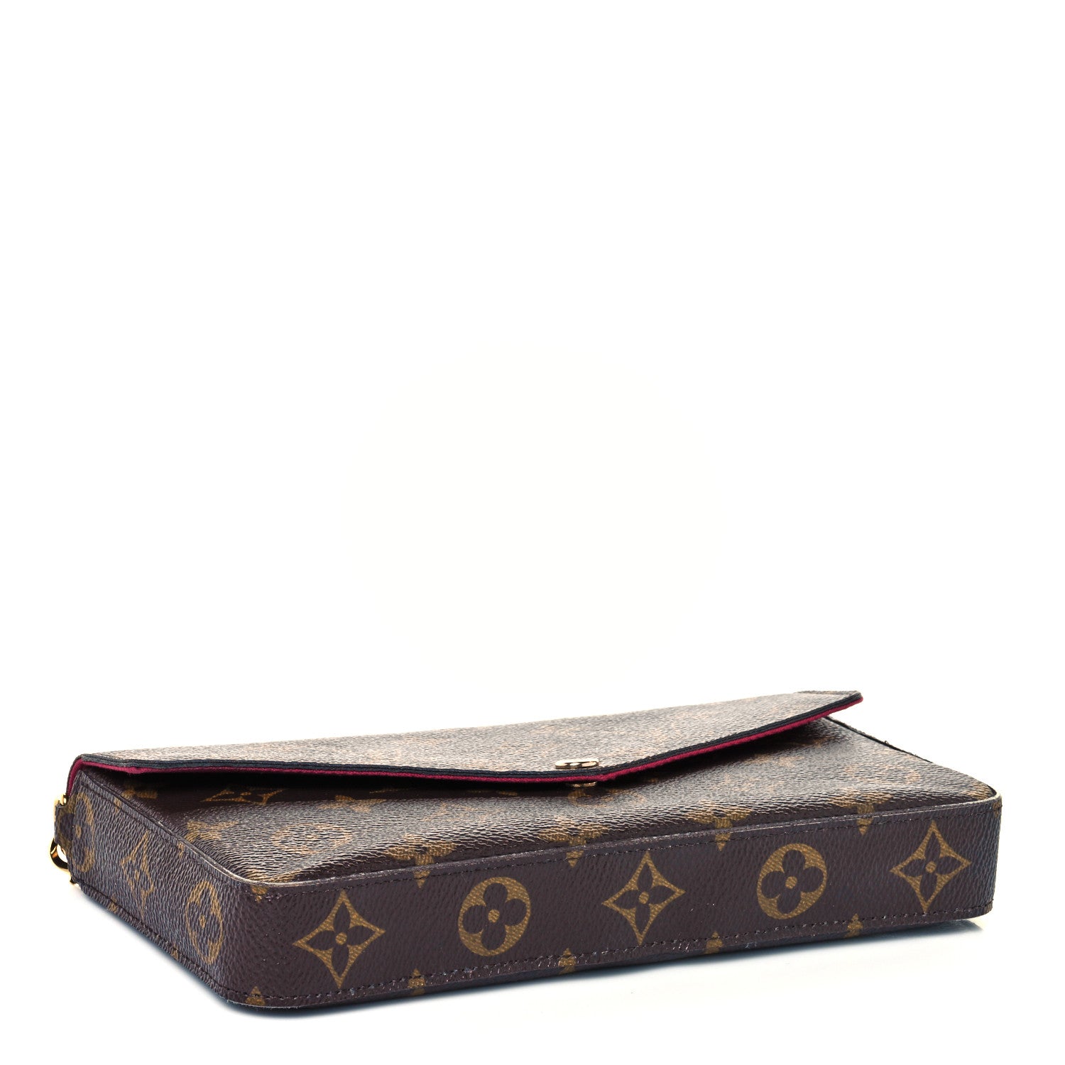 Louis Vuitton Monogram Pochette Felicie Chain Wallet Fuchsia 5 of 10