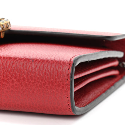 Gucci Calfskin Mini Dionysus Chain Wallet Hibiscus Red 10 of 11