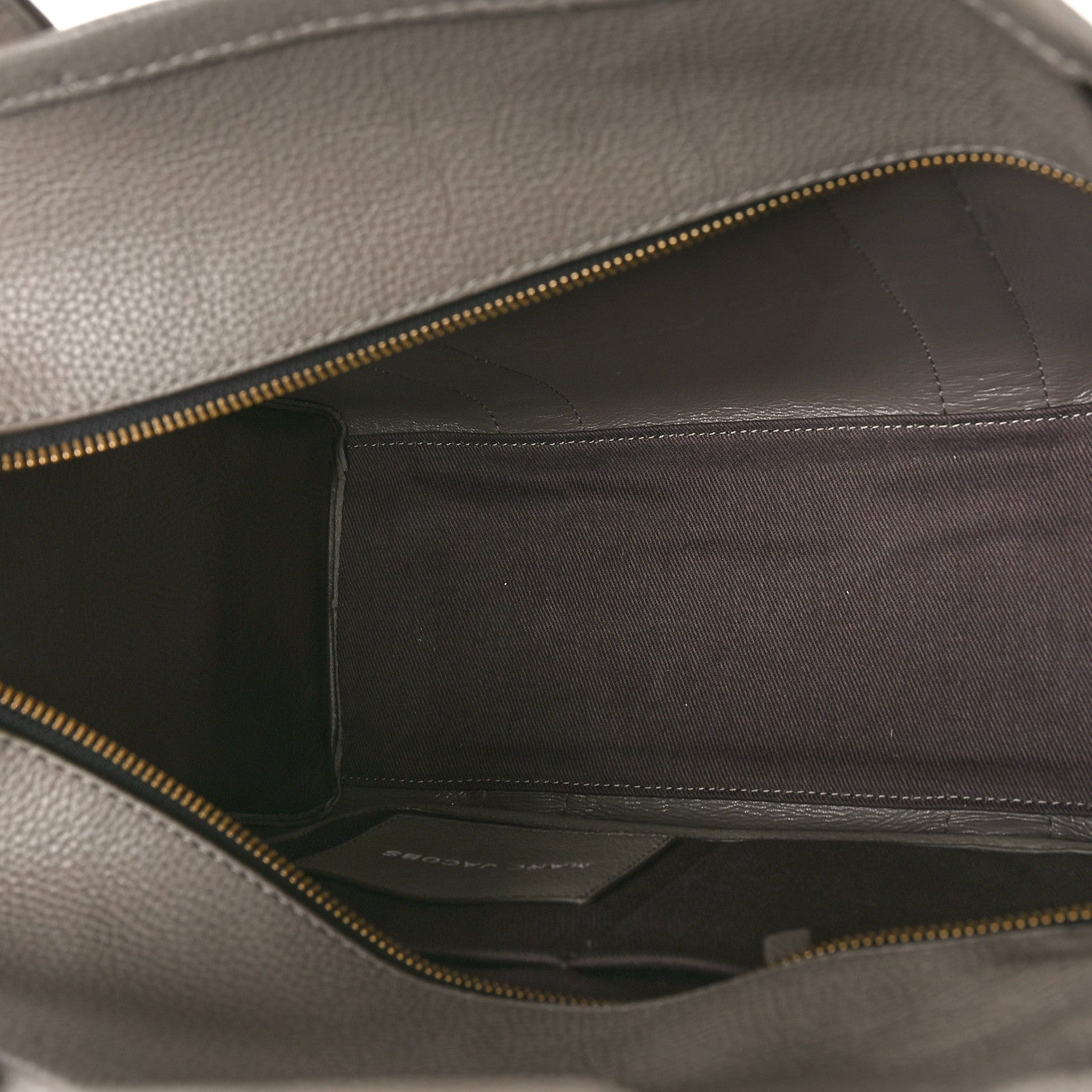 Marc Jacobs Grained Calfskin Medium The Tote Bag Grey 5 of 8