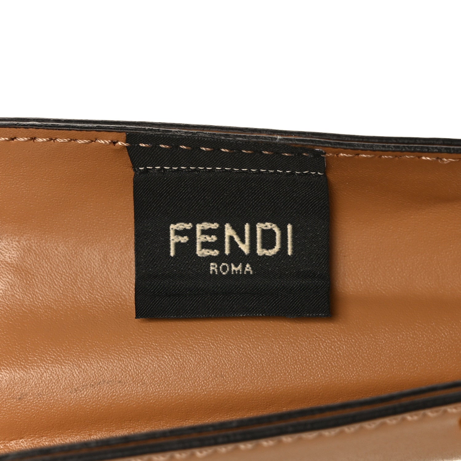 Fendi Recycled Plastic Vitello Liberty Matte Medium Fendi Basket White Ice Miele Scuro 8 of 10
