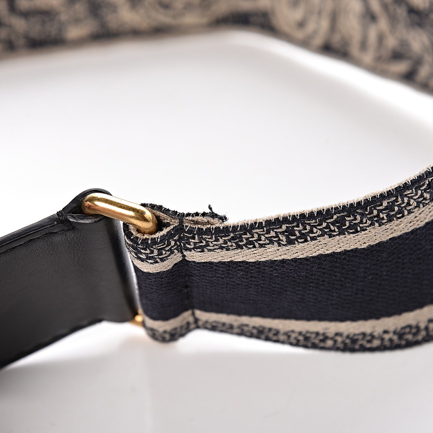 Canvas Embroidered Shoulder Strap Blue
