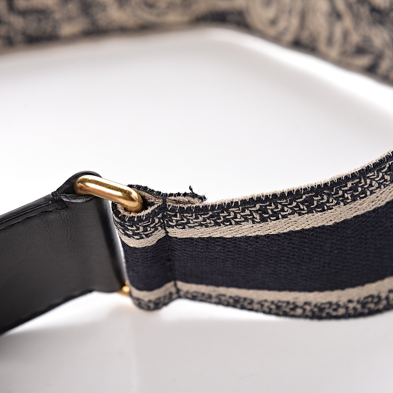 Christian Dior Canvas Embroidered Shoulder Strap Blue 4 of 5