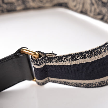 Christian Dior Canvas Embroidered Shoulder Strap Blue 4 of 5