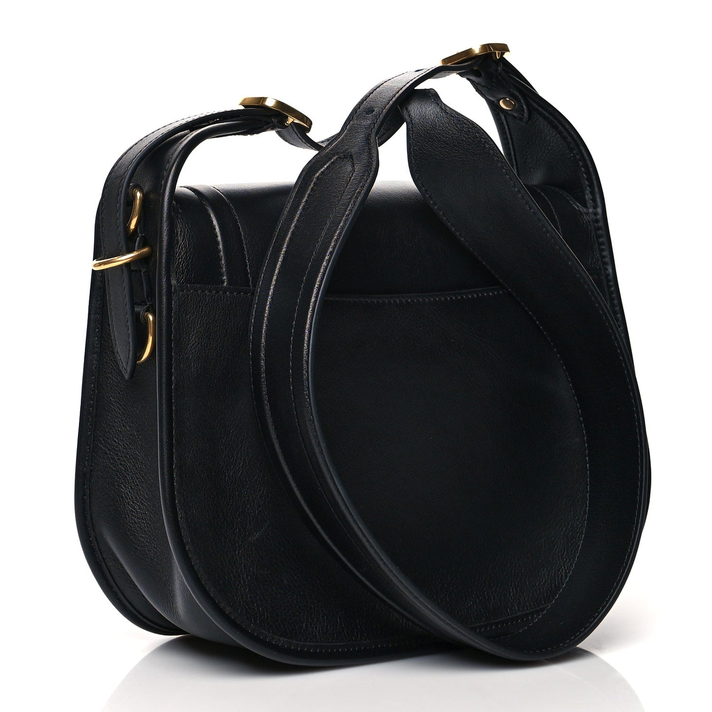 Silky Calfskin Sadie Satchel Black