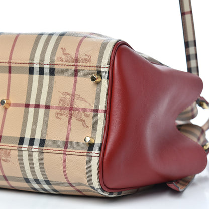 Burberry Haymarket Check Small Canterbury Tote Military Red 9 of 10