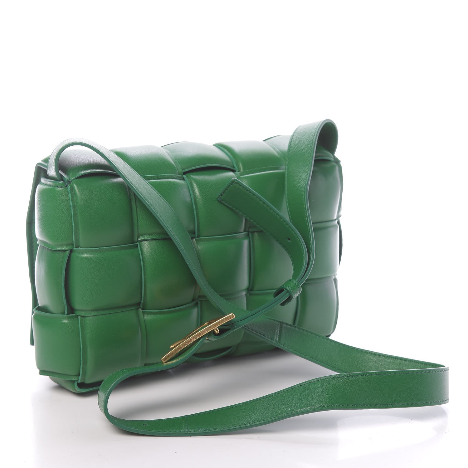 Bottega Veneta Nappa Maxi Intreccio Padded Cassette Crossbody Bag Racing Green 2 of 8