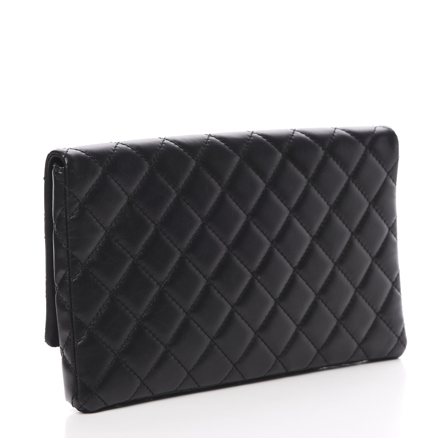 Chanel Aged Calfskin Quilted Reissue 2.55 Clutch Black 3 of 8