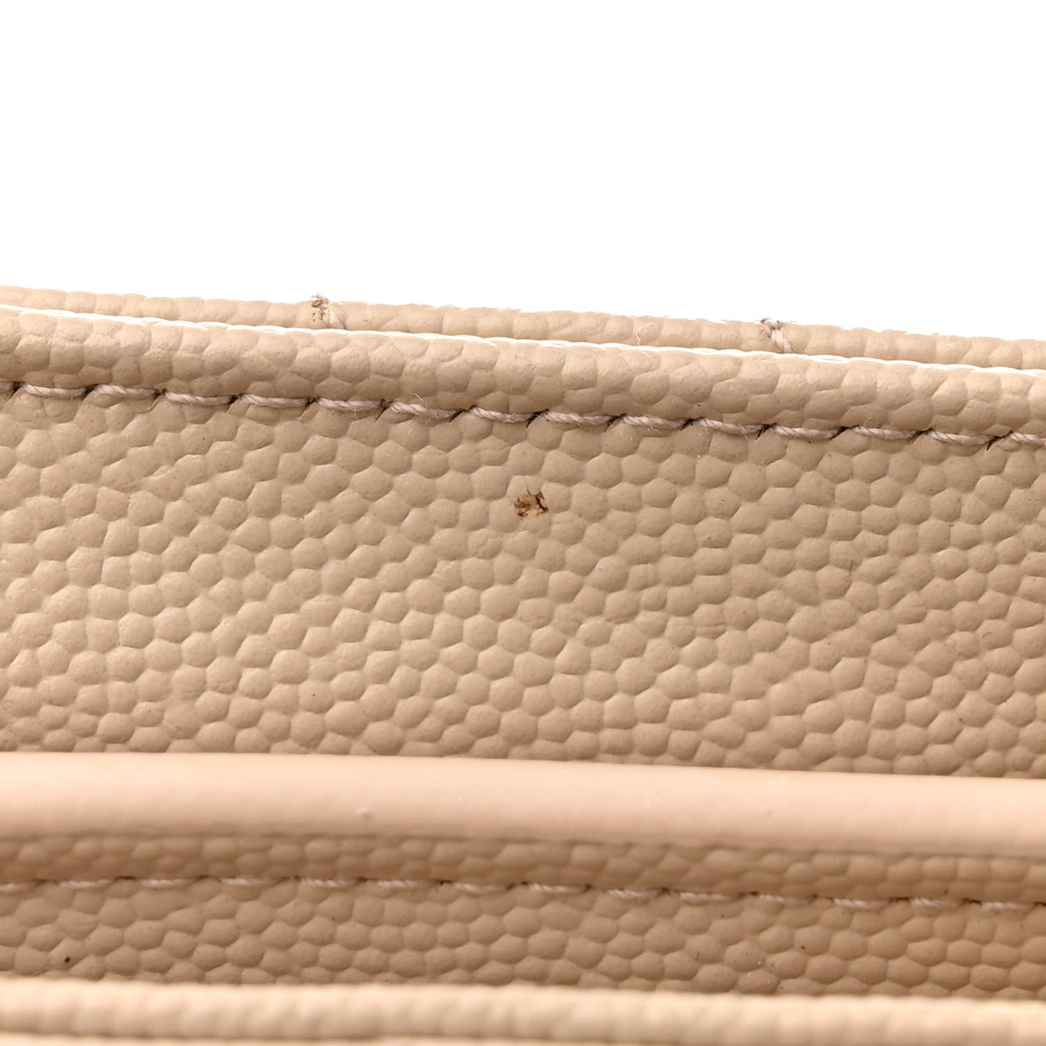 Saint Laurent Grain De Poudre Matelasse Chevron Monogram Chain Wallet Nude Powder 12 of 14