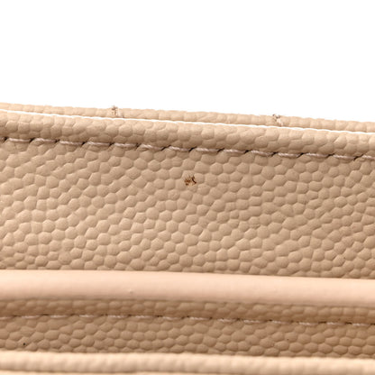 Saint Laurent Grain De Poudre Matelasse Chevron Monogram Chain Wallet Nude Powder 12 of 14