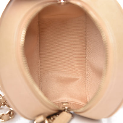 Chanel Iridescent Caviar Quilted Round Clutch With Chain Beige 5 of 8