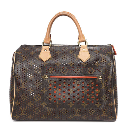 Louis Vuitton Monogram Perforated Speedy 30 Orange 1 of 12