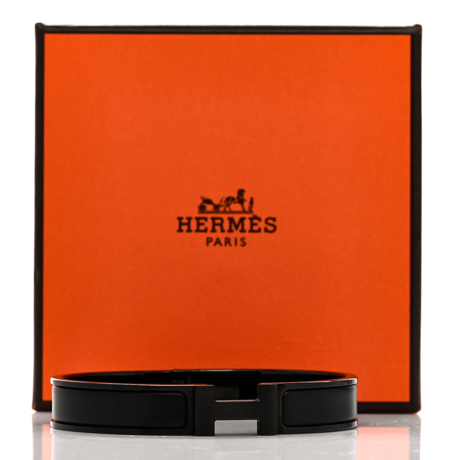 Hermes Matte Enamel Narrow Clic Clac HH Bracelet T6 So Black 5 of 5