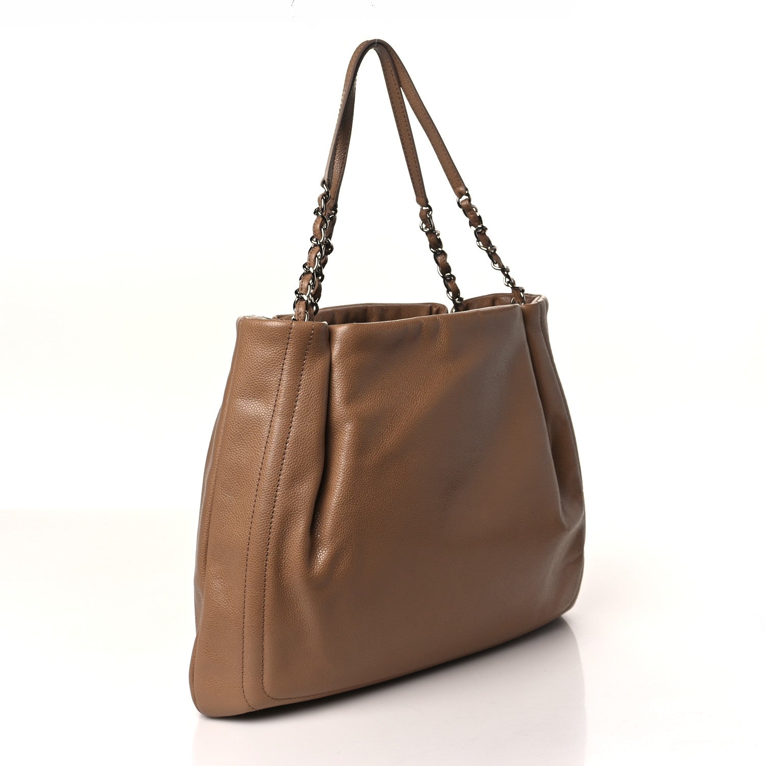 Chanel Caviar CC Timeless Shoulder Bag Dark Beige 3 of 10