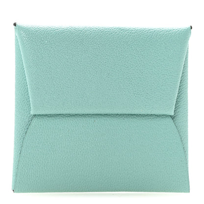 Hermes Chevre Mysore Bastia Coin Purse Aqua 1 of 8