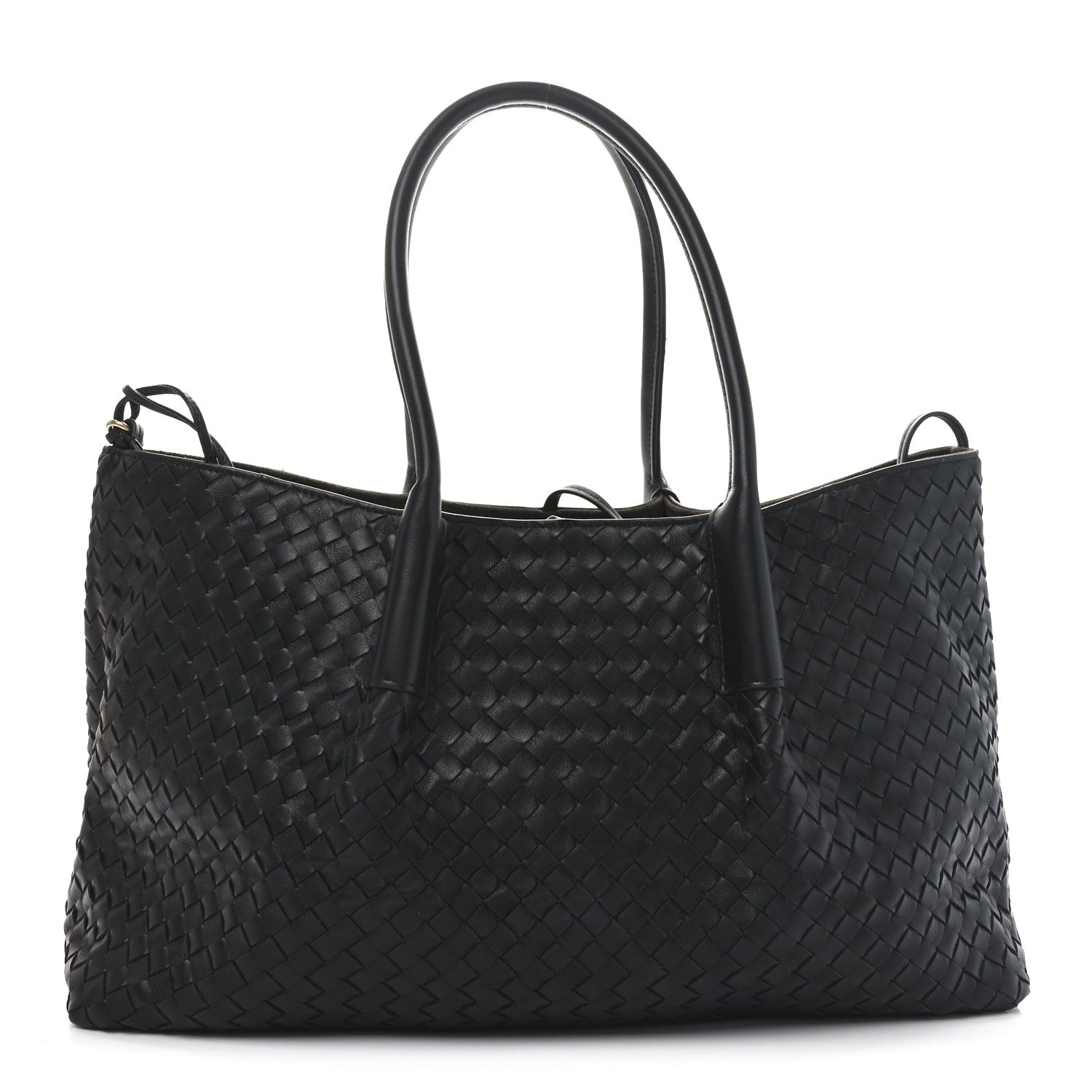 Bottega Veneta Calfskin Intrecciato Pinacoteca Reversible Tote Black Fondant 1 of 10