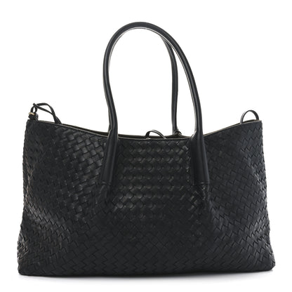 Bottega Veneta Calfskin Intrecciato Pinacoteca Reversible Tote Black Fondant 1 of 10