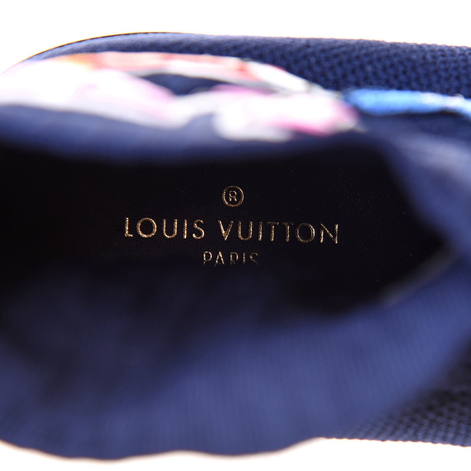 Louis Vuitton Stretch Fabric LV Black Heart Sock Sneaker 41 Marine 6 of 9