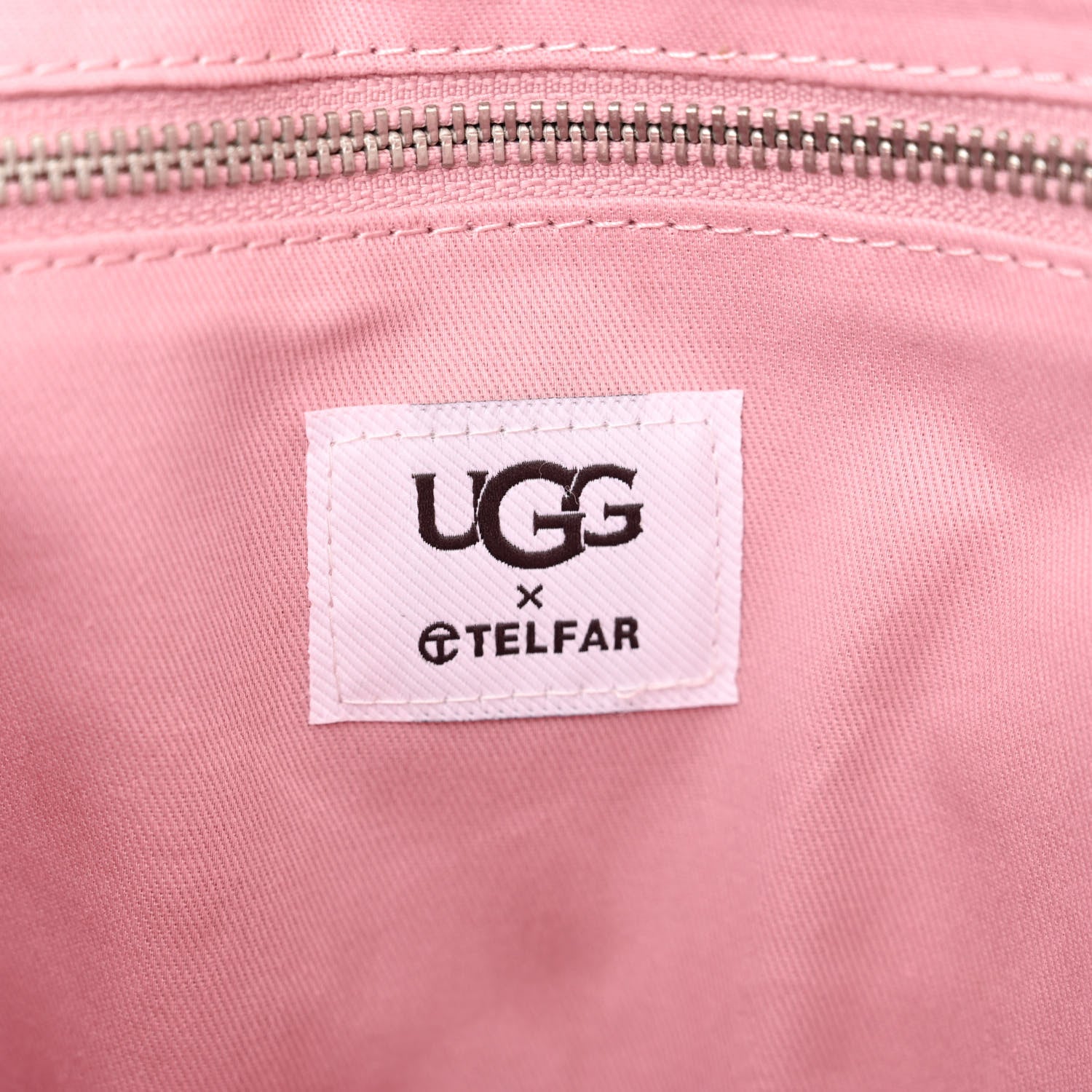 Telfar X UGG Suede Shearling Medium Shopping Bag Pink 6 of 10