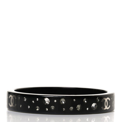 Chanel Resin Crystal CC Bangle Black 2 of 4