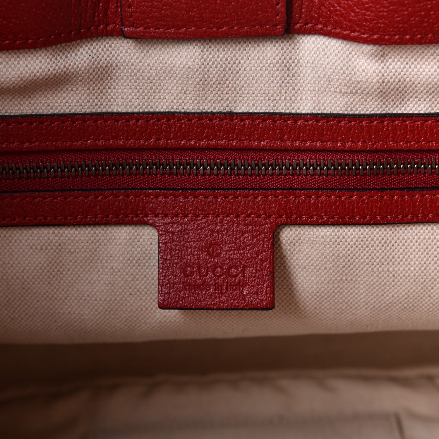 Gucci Soft GG Supreme Monogram Web Bosco Patch Small Crossbody Tote Beige Malva Hibiscus Red 4 of 8