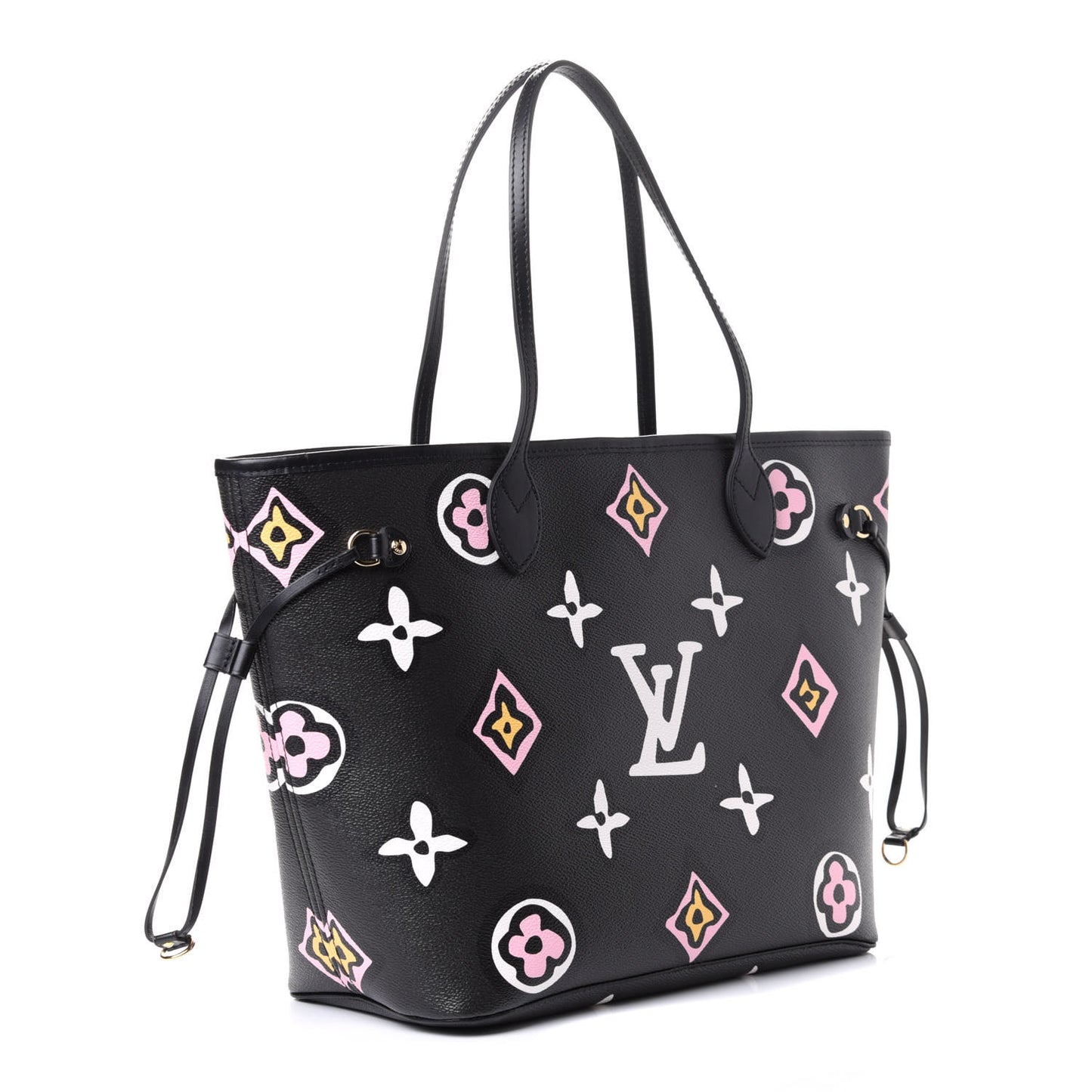 Monogram Giant Wild At Heart Neverfull MM Black