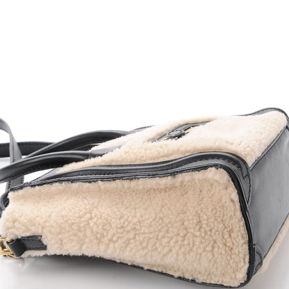Celine Smooth Calfskin Shearling Nano Luggage Cream 9 of 11