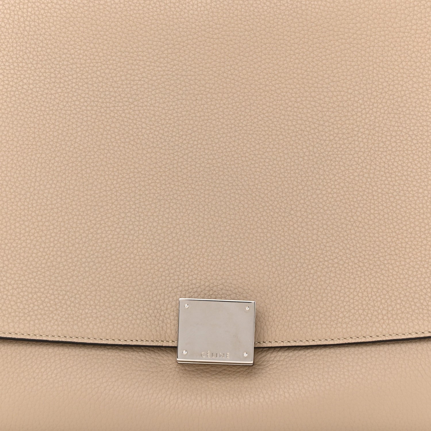 Celine Drummed Calfskin Suede Small Trapeze Dune 7 of 9