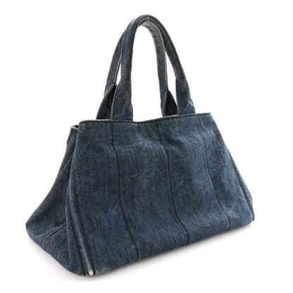Prada Denim Canapa Logo Tote Avio 3 of 9