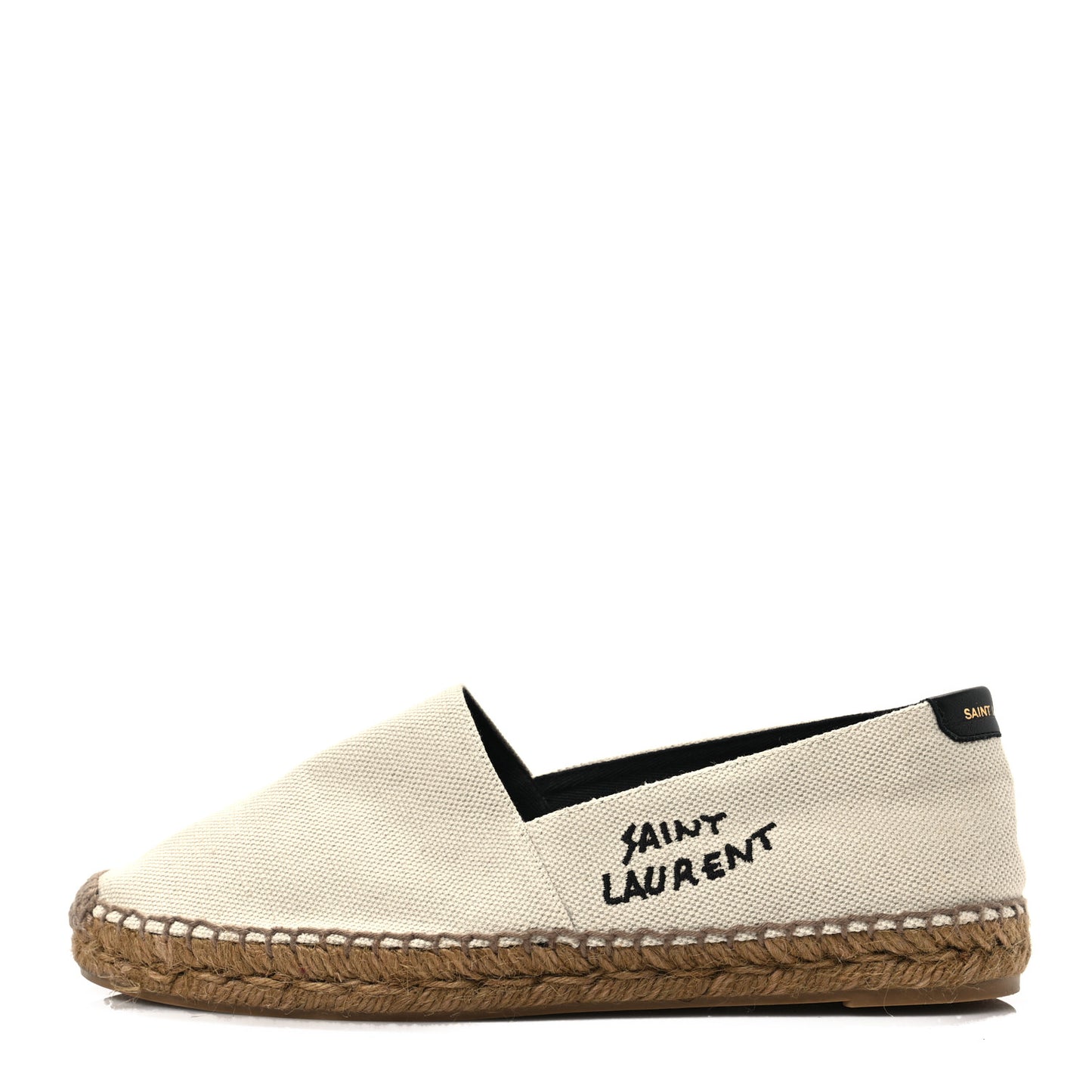 Canvas Nappa Elba Light Logo Embroidered Espadrilles 39 Ecru
