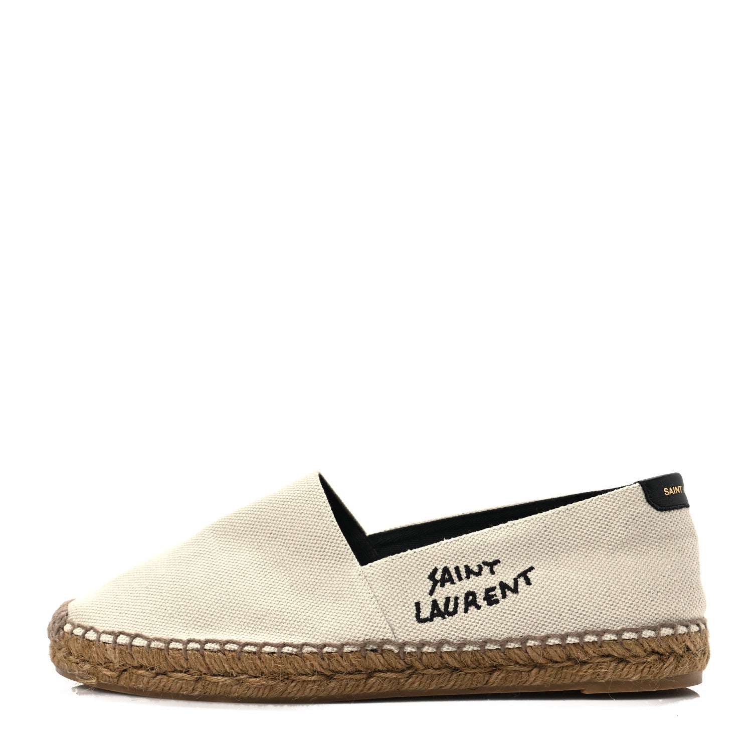 Saint Laurent Canvas Nappa Elba Light Logo Embroidered Espadrilles 39 Ecru 1 of 8
