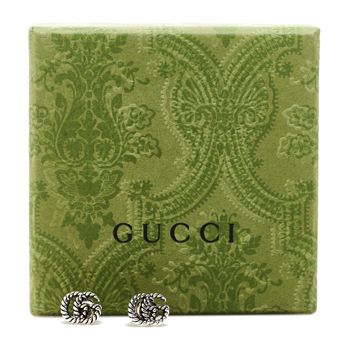 Gucci Sterling Silver Torchon Double G Earrings 5 of 5