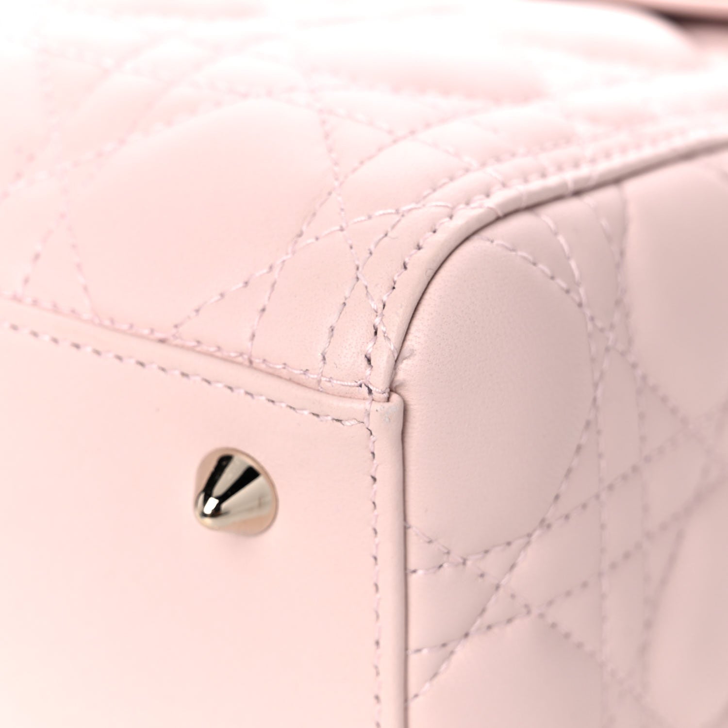 Christian Dior Lambskin Cannage Medium Lady Dior Light Pink 7 of 13