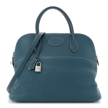 Hermes Taurillon Clemence Bolide 35 Bleu Agate 1 of 16