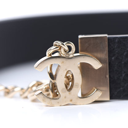 Chanel Calfskin CC Choker Black Gold 4 of 6