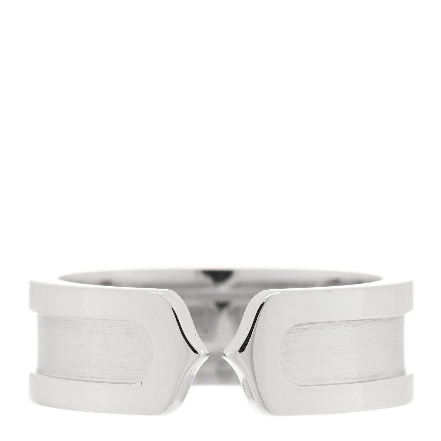 Cartier 18K White Gold 6.5mm C De Cartier Ring 53 6.5 1 of 4