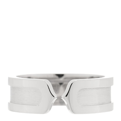 Cartier 18K White Gold 6.5mm C De Cartier Ring 53 6.5 1 of 4