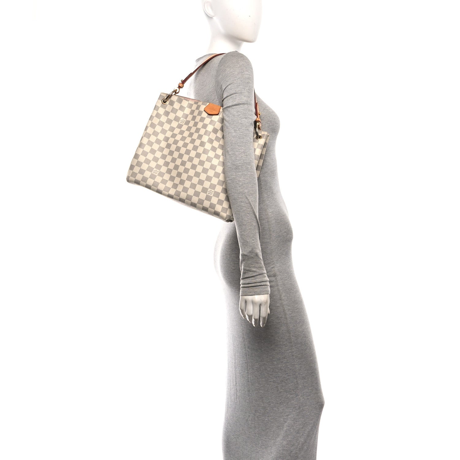 Louis Vuitton Damier Azur Graceful PM Rose Ballerine 2 of 11