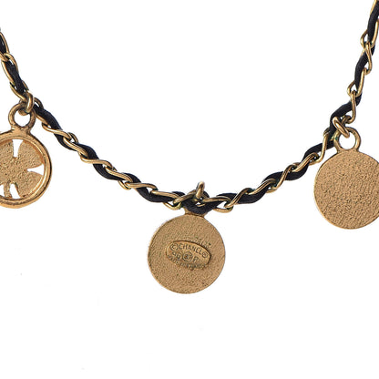 Chanel Lambskin Medallion CC Charm Choker Necklace Gold 5 of 7