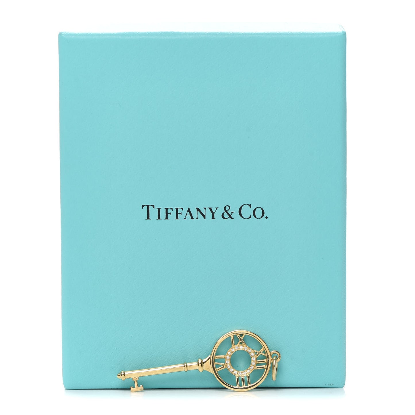 18K Yellow Gold Diamond Atlas Key Pendant