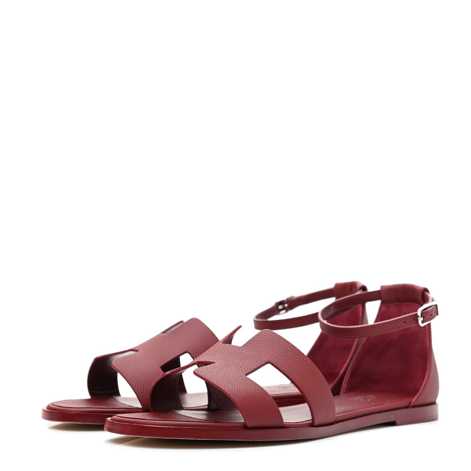 Hermes Epsom Santorini Sandals 39 Rouge Tomette 3 of 10