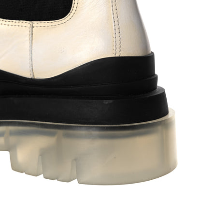 Bottega Veneta Calfskin The Tire Chelsea Boots 37 Wax Black Transparent 11 of 14