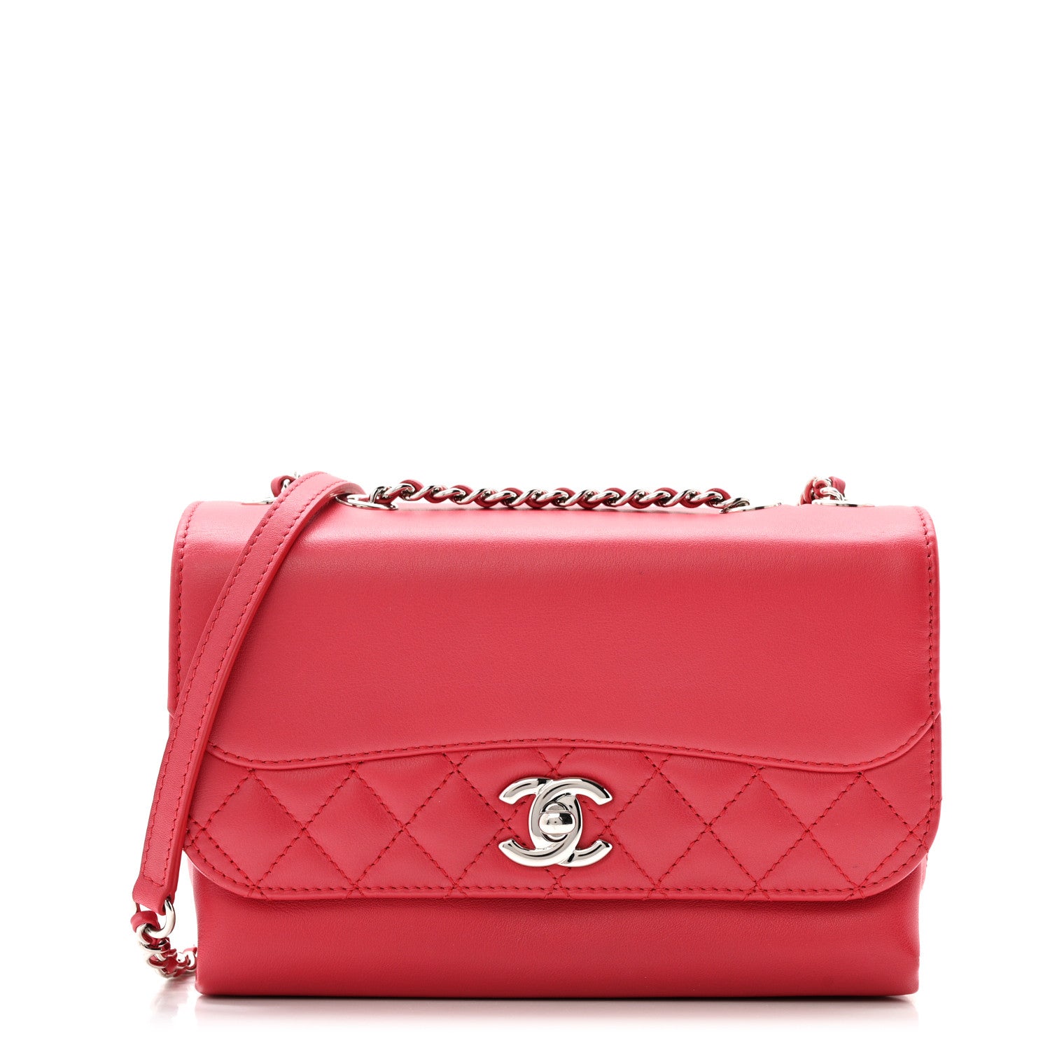 Chanel Calfskin Mini Tramezzo Flap Red 1 of 15