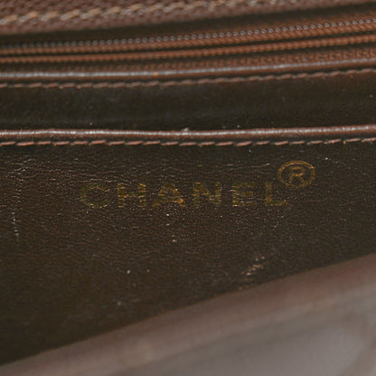 Chanel Caviar Diamond Stitched Flap Shoulder Bag Dark Brown 6 of 13