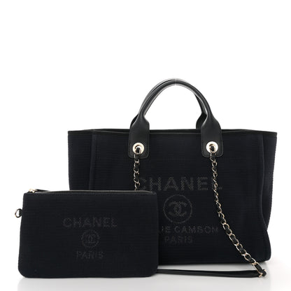 Chanel Mixed Fibers Small Deauville Tote Black 3 of 11