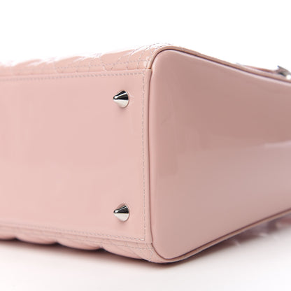 Christian Dior Patent Cannage Medium Lady Dior Rose Clair 10 of 11