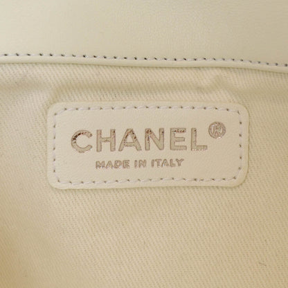 Chanel Lambskin Quilted Madison Chain Trim East West Flap White 7 of 9