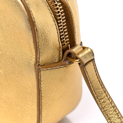 Saint Laurent Metallic Calfskin Small Classic Monogram Camera Bag Gold 15 of 18